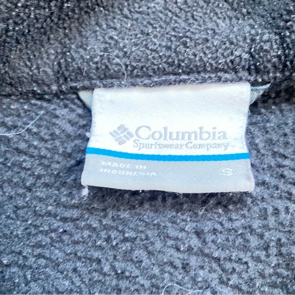 Black fleece pile zip up turtleneck jacket with zip up pockets- men’s size small - Picture 3 of 4